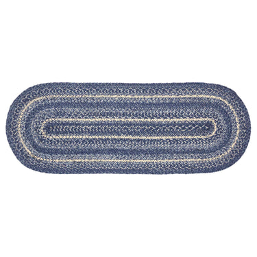 Great Falls Blue Jute Braided Oval Runner 13